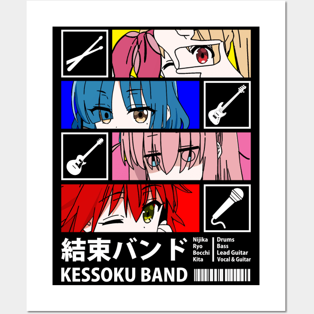 Kessoku Band Line Up Wall Art by UDTee92